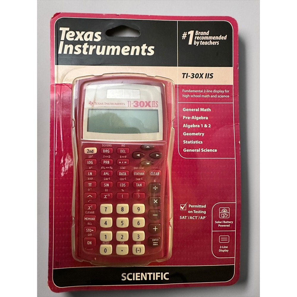 Texas Instrument TI-30X IIS Scientific Calculator - Magenta With Cover